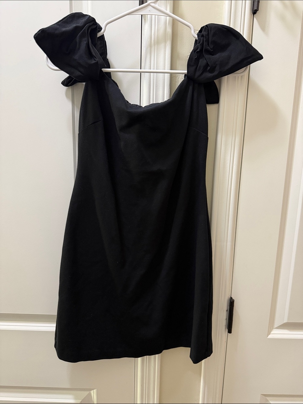 wild fable Black Mini Dress with Tie Shoulder Straps